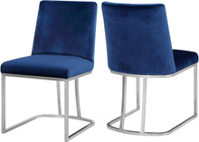 Load image into Gallery viewer, Heidi Navy Velvet Dining Chair image
