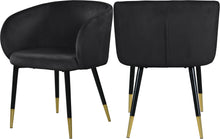 Load image into Gallery viewer, Louise Black Velvet Dining Chair image
