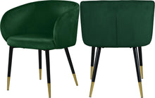 Load image into Gallery viewer, Louise Green Velvet Dining Chair image
