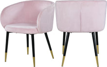 Load image into Gallery viewer, Louise Pink Velvet Dining Chair image
