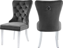 Load image into Gallery viewer, Miley Grey Velvet Dining Chair image
