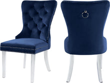 Load image into Gallery viewer, Miley Navy Velvet Dining Chair image
