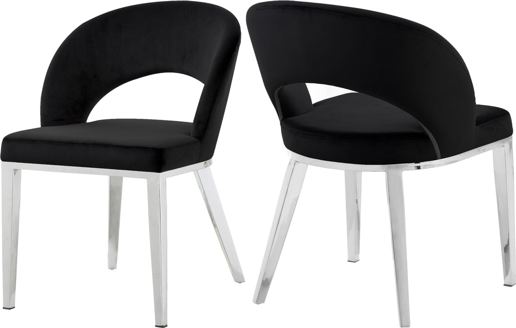 Roberto Black Velvet Dining Chair image