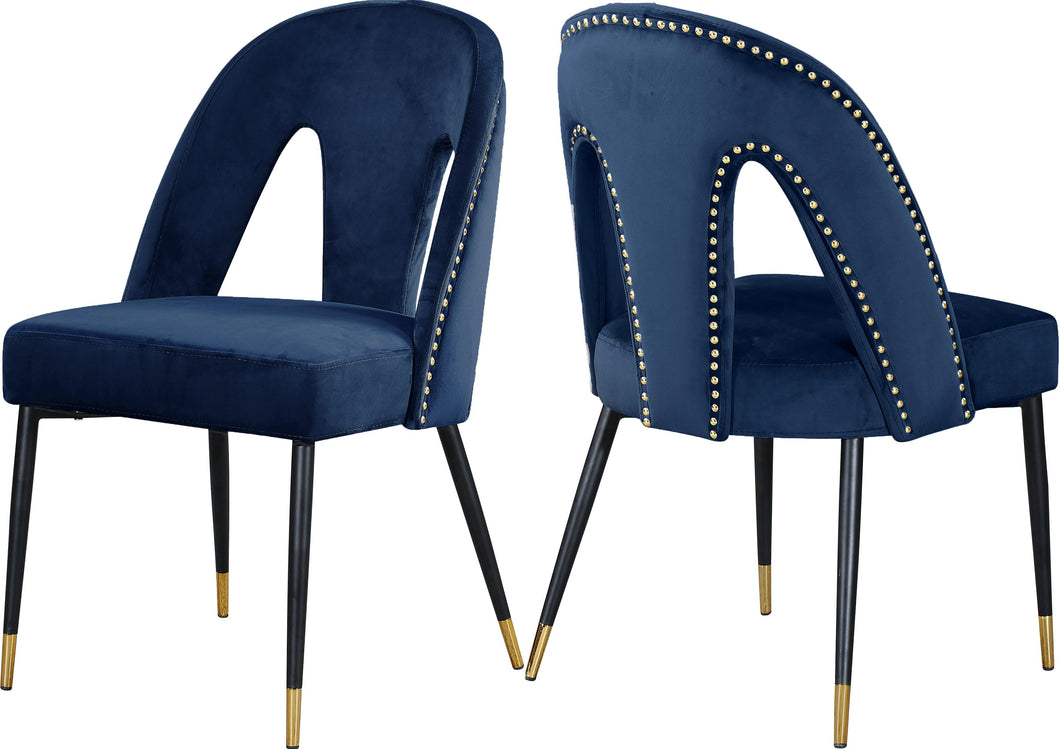 Akoya Navy Velvet Dining Chair image