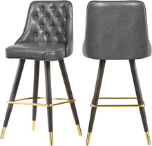 Load image into Gallery viewer, Portnoy Grey Faux Leather Counter/Bar Stool image
