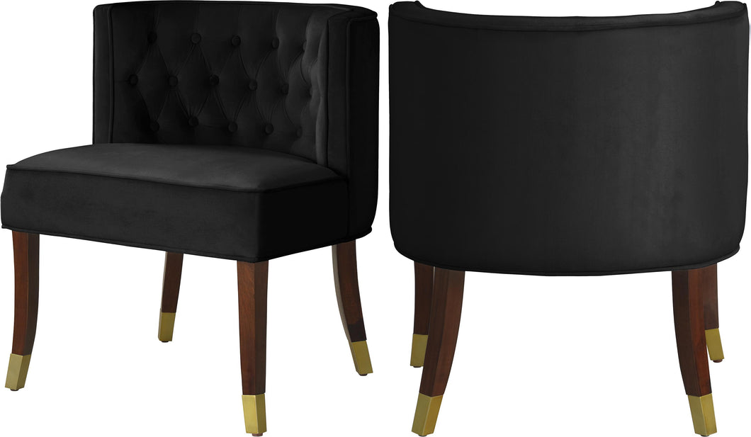 Perry Black Velvet Dining Chair image