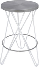 Load image into Gallery viewer, Mercury White / Silver Counter Stool image
