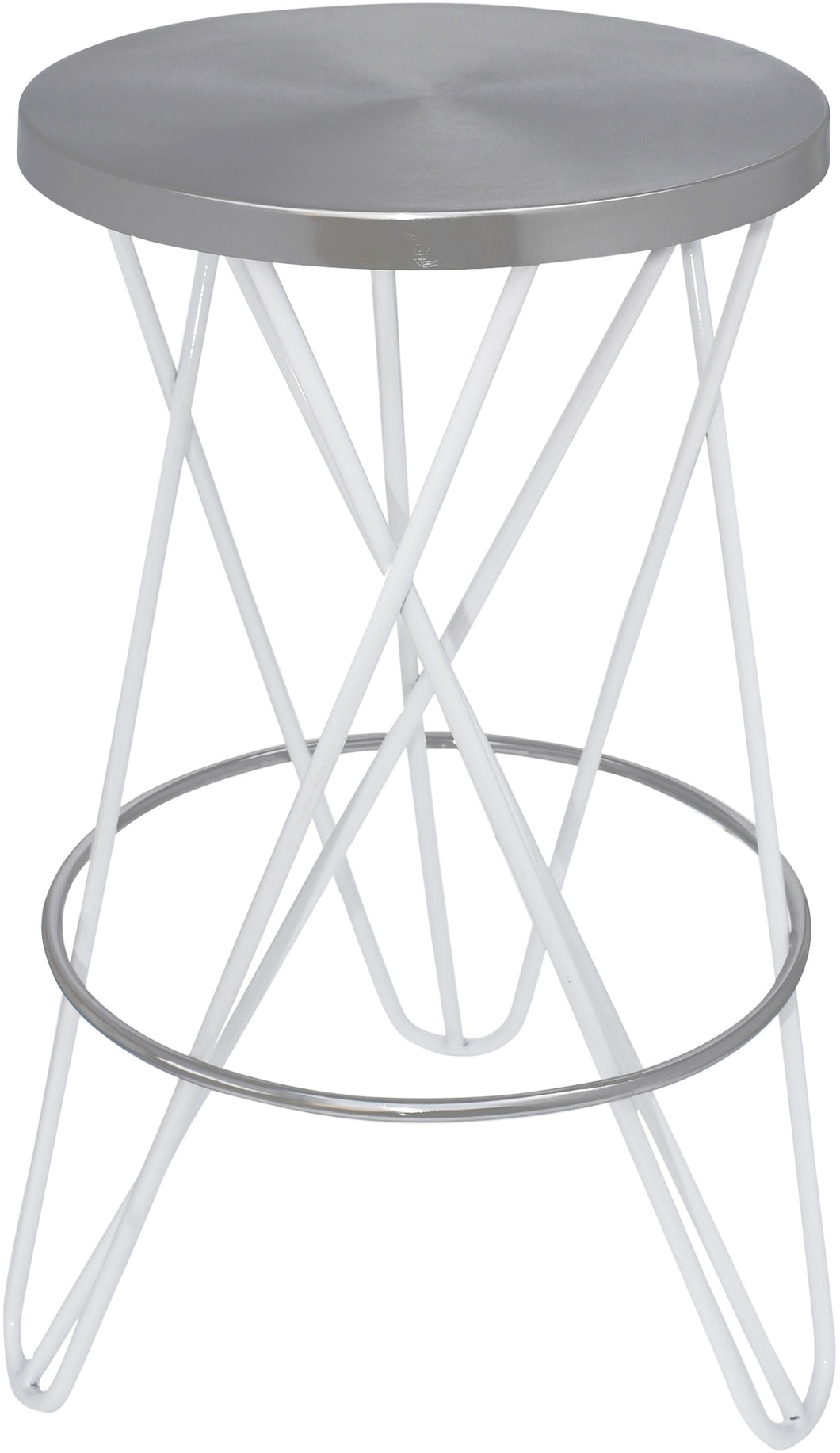 Mercury White / Silver Counter Stool image