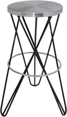 Mercury Black / Silver Bar Stool image