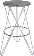 Load image into Gallery viewer, Mercury White / Silver Bar Stool image
