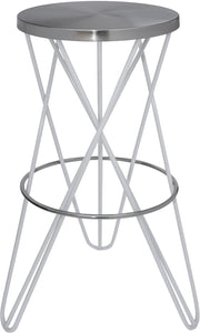 Mercury White / Silver Bar Stool image