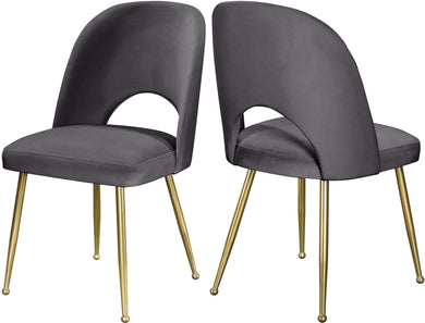 Logan Grey Velvet Dining Chair image