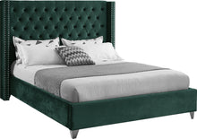 Load image into Gallery viewer, Aiden Green Velvet King Bed image
