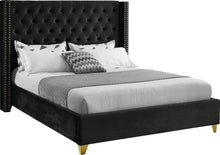 Load image into Gallery viewer, Barolo Black Velvet Queen Bed image
