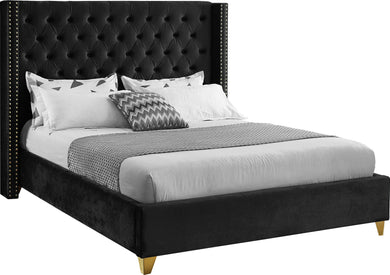 Barolo Black Velvet Queen Bed image