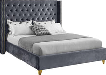 Load image into Gallery viewer, Barolo Grey Velvet King Bed image
