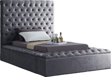 Load image into Gallery viewer, Bliss Grey Velvet Twin Bed (3 Boxes) image
