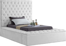 Load image into Gallery viewer, Bliss White Velvet Twin Bed (3 Boxes) image
