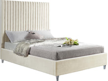 Load image into Gallery viewer, Candace Cream Velvet King Bed image
