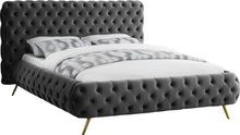 Load image into Gallery viewer, Delano Grey Velvet King Bed image
