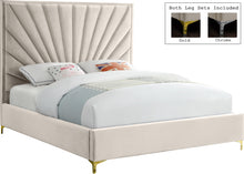 Load image into Gallery viewer, Eclipse Cream Velvet Queen Bed image
