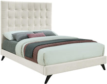 Load image into Gallery viewer, Elly Cream Velvet Queen Bed image
