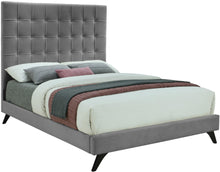 Load image into Gallery viewer, Elly Grey Velvet King Bed image
