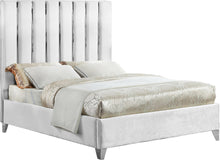 Load image into Gallery viewer, Enzo White Velvet Queen Bed image
