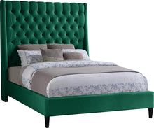Load image into Gallery viewer, Fritz Green Velvet Queen Bed image
