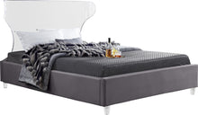 Load image into Gallery viewer, Ghost Grey Velvet Queen Bed image

