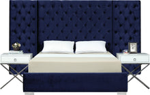 Load image into Gallery viewer, Grande Navy Velvet Queen Bed (3 Boxes) image
