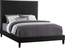 Load image into Gallery viewer, Harlie Black Velvet Full Bed image
