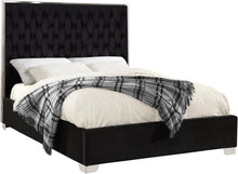 Load image into Gallery viewer, Lexi Black Velvet King Bed image
