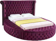 Load image into Gallery viewer, Luxus Purple Velvet Queen Bed image
