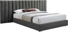 Load image into Gallery viewer, Pablo Grey Velvet Queen Bed image
