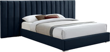 Load image into Gallery viewer, Pablo Navy Velvet Queen Bed image

