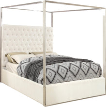 Load image into Gallery viewer, Porter White Velvet Queen Bed image
