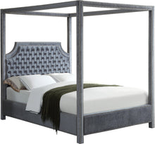 Load image into Gallery viewer, Rowan Grey Velvet Queen Bed (3 Boxes) image
