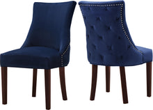 Load image into Gallery viewer, Hannah Navy Velvet Dining Chair image
