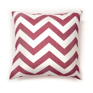 Zoe Red Chevron 22" X 22" Pillow, Red Chevron (2/CTN)