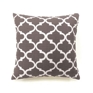 Xia Gray Quatrefoil 22" X 22" Pillow, Gray (2/CTN)