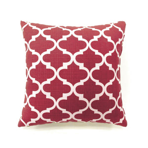 Xia Red Quatrefoil 18" X 18" Pillow, Red (2/CTN)