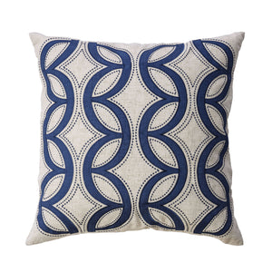 Teri Natural/Indigo 20" X 20" Pillow, Natural & Indigo (2/CTN)