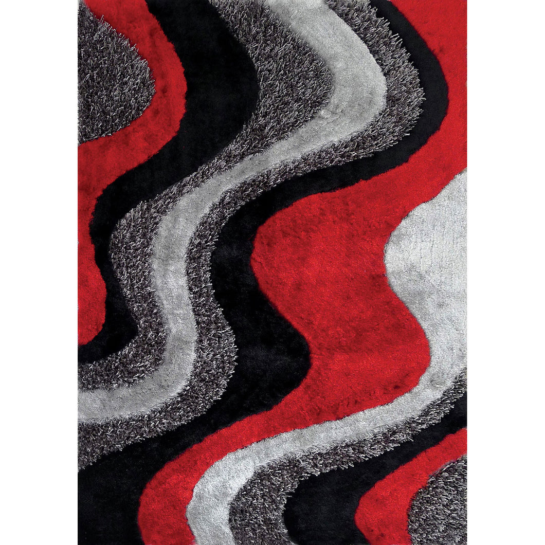 Vancouver Black/Gray/Red 5' X 7' Area Rug