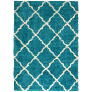 ZAFIRAH Turquoise 5' X 8' Area Rug