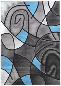 Sivas Charcoal Blue 8' X 10' Area Rug