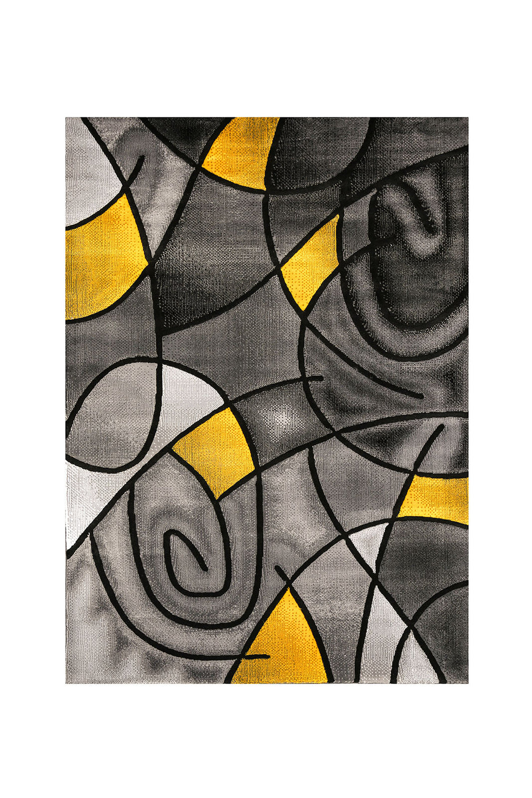 Sivas Charcoal Yellow 8' X 10' Area Rug