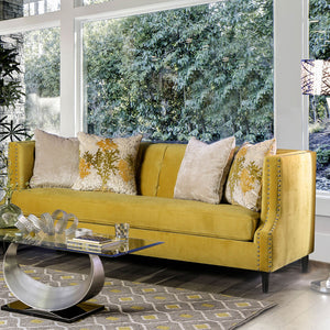 Tegan Royal Yellow/Light Tan Sofa