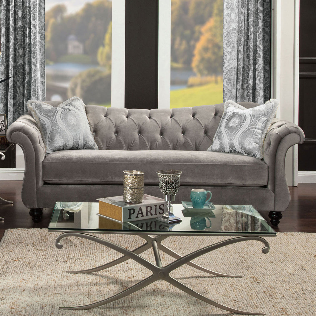 ANTOINETTE Dolphin Gray Sofa, Dolphin Gray