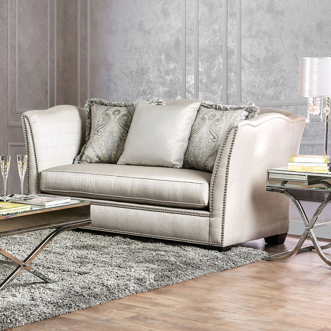 ALESSANDRA Silver/Gold Love Seat